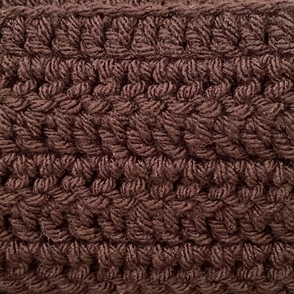 Dark Brown Hand Made Crochet Scarf - Brand New!